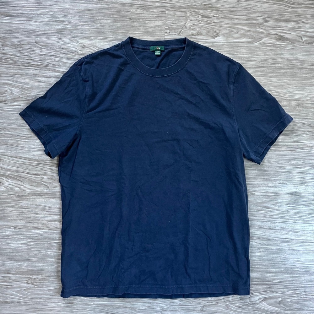 Vintage J.Crew Oarsman Mens Relaxed Fit Cotton Crew Neck T-Shirt Navy Blue XL